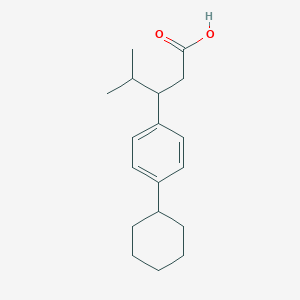 molecular formula C18H26O2 B7844456 3-(4-Cyclohexylphenyl)-4-methylpentanoic acid 