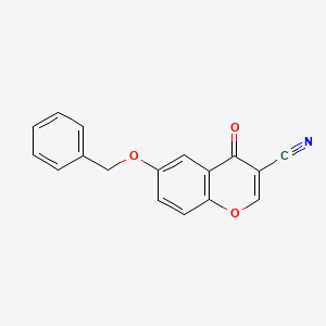 molecular formula C17H11NO3 B7844484 4-Oxo-6-phenylmethoxychromene-3-carbonitrile 