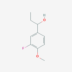molecular formula C10H13FO2 B7844492 1-(3-Fluoro-4-methoxyphenyl)propan-1-ol 