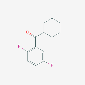 molecular formula C13H14F2O B7844508 2,5-Difluorophenyl cyclohexyl ketone 