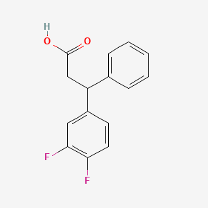 molecular formula C15H12F2O2 B7844525 3-(3,4-Difluorophenyl)-3-phenylpropanoicacid 