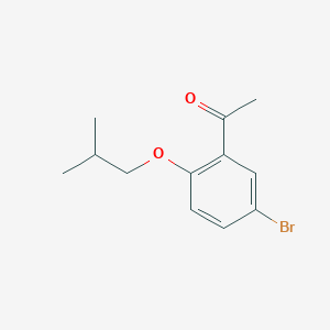 molecular formula C12H15BrO2 B7844531 1-(5-Bromo-2-isobutoxyphenyl)ethanone 
