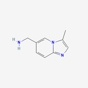 molecular formula C9H11N3 B7844601 (3-Methylimidazo[1,2-a]pyridin-6-yl)methanamine 