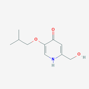 molecular formula C10H15NO3 B7844617 2-(Hydroxymethyl)-5-(2-methylpropoxy)pyridin-4-ol 