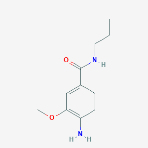 molecular formula C11H16N2O2 B7844624 4-amino-3-methoxy-N-propylbenzamide 