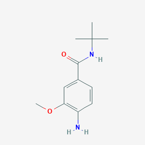 molecular formula C12H18N2O2 B7844631 N-tert-butyl-3-methoxy-4-aminobenzamide 