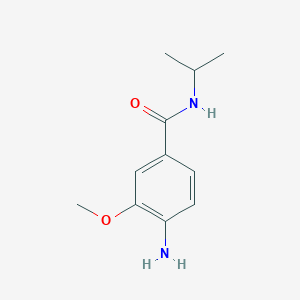 molecular formula C11H16N2O2 B7844633 4-amino-3-methoxy-N-propan-2-ylbenzamide 