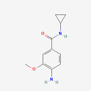 molecular formula C11H14N2O2 B7844644 4-氨基-N-环丙基-3-甲氧基苯甲酰胺 