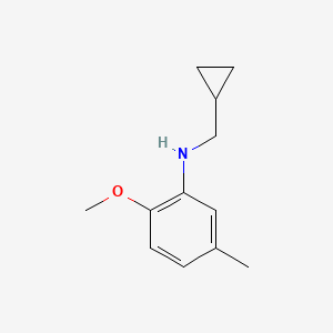 molecular formula C12H17NO B7844694 N-(cyclopropylmethyl)-2-methoxy-5-methylaniline 