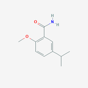 molecular formula C11H15NO2 B7844717 2-Methoxy-5-(propan-2-yl)benzamide 