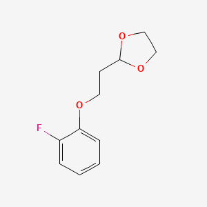 molecular formula C11H13FO3 B7844802 2-[2-(2-Fluoro-phenoxy)ethyl]-1,3-dioxolane 