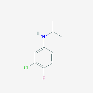 molecular formula C9H11ClFN B7844825 3-chloro-4-fluoro-N-(propan-2-yl)aniline 
