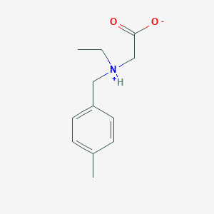 molecular formula C12H17NO2 B7844858 2-[Ethyl-[(4-methylphenyl)methyl]azaniumyl]acetate 
