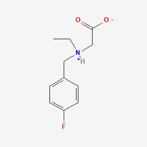 2-[Ethyl-[(4-fluorophenyl)methyl]azaniumyl]acetate