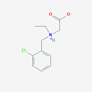 molecular formula C11H14ClNO2 B7844891 2-[(2-Chlorophenyl)methyl-ethylazaniumyl]acetate 