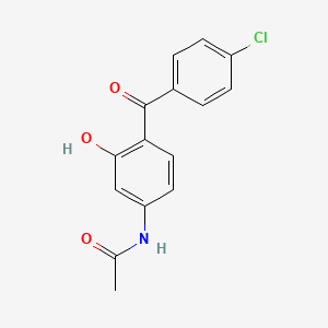 molecular formula C15H12ClNO3 B7844911 N-[4-(4-chlorobenzoyl)-3-hydroxyphenyl]acetamide 