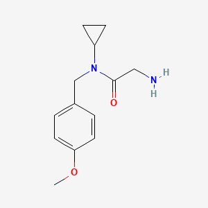 molecular formula C13H18N2O2 B7844927 2-Amino-N-cyclopropyl-N-(4-methoxy-benzyl)-acetamide 