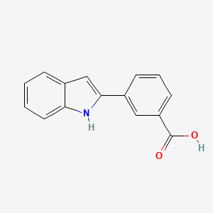 molecular formula C15H11NO2 B7844961 3-(1H-indol-2-yl)benzoic acid 