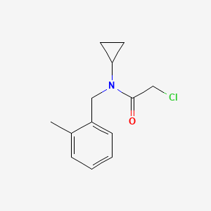 molecular formula C13H16ClNO B7844986 2-Chloro-N-cyclopropyl-N-(2-methylbenzyl)acetamide 