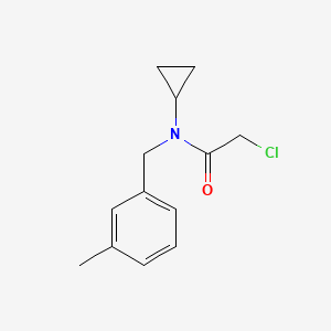 molecular formula C13H16ClNO B7844991 2-Chloro-N-cyclopropyl-N-(3-methylbenzyl)acetamide 