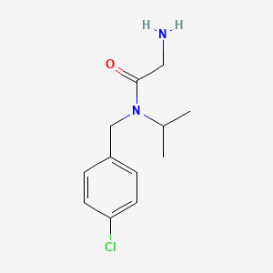 molecular formula C12H17ClN2O B7845014 2-Amino-N-(4-chloro-benzyl)-N-isopropyl-acetamide 
