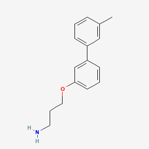 molecular formula C16H19NO B7845015 3-((3'-Methyl-[1,1'-biphenyl]-3-yl)oxy)propan-1-amine 