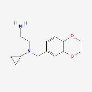 molecular formula C14H20N2O2 B7845021 N1-Cyclopropyl-N1-((2,3-dihydrobenzo[b][1,4]dioxin-6-yl)methyl)ethane-1,2-diamine 