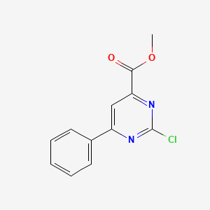 molecular formula C12H9ClN2O2 B7845022 Methyl 2-chloro-6-phenylpyrimidine-4-carboxylate 