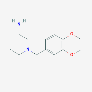 molecular formula C14H22N2O2 B7845033 N1-((2,3-Dihydrobenzo[b][1,4]dioxin-6-yl)methyl)-N1-isopropylethane-1,2-diamine 