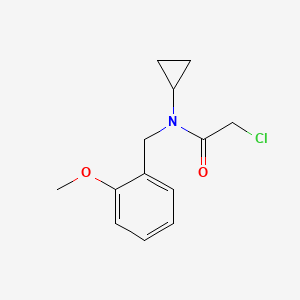 molecular formula C13H16ClNO2 B7845039 2-Chloro-N-cyclopropyl-N-(2-methoxy-benzyl)-acetamide 