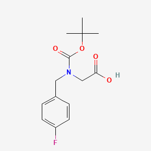 molecular formula C14H18FNO4 B7845066 N-(tert-Butoxycarbonyl)-N-(4-fluorobenzyl)glycine 