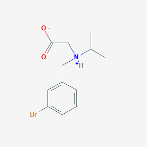 molecular formula C12H16BrNO2 B7845091 2-[(3-Bromophenyl)methyl-propan-2-ylazaniumyl]acetate 