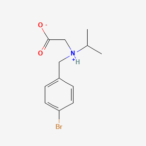 molecular formula C12H16BrNO2 B7845092 2-[(4-Bromophenyl)methyl-propan-2-ylazaniumyl]acetate 