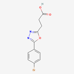 molecular formula C11H9BrN2O3 B7845116 3-(5-(4-Bromophenyl)-1,3,4-oxadiazol-2-yl)propanoic acid 
