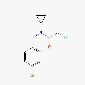 molecular formula C12H13BrClNO B7845133 N-(4-Bromo-benzyl)-2-chloro-N-cyclopropyl-acetamide 