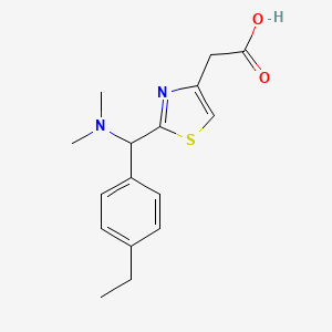 2-{2-[(Dimethylamino)(4-ethylphenyl)methyl]-1,3-thiazol-4-yl}acetic acid