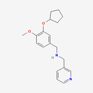 {[3-(Cyclopentyloxy)-4-methoxyphenyl]methyl}(pyridin-3-ylmethyl)amine