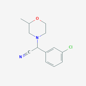 molecular formula C13H15ClN2O B7845168 2-(3-Chlorophenyl)-2-(2-methylmorpholin-4-yl)acetonitrile 