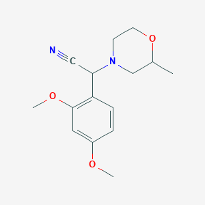 molecular formula C15H20N2O3 B7845172 2-(2,4-Dimethoxyphenyl)-2-(2-methylmorpholin-4-yl)acetonitrile 