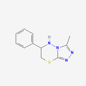 3-methyl-6-phenyl-5H,6H,7H-[1,2,4]triazolo[3,4-b][1,3,4]thiadiazine