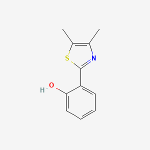 molecular formula C11H11NOS B7845195 2-(4,5-Dimethyl-1,3-thiazol-2-yl)phenol 