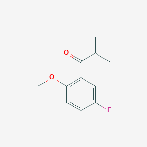 molecular formula C11H13FO2 B7845236 1-(5-Fluoro-2-methoxyphenyl)-2-methylpropan-1-one 