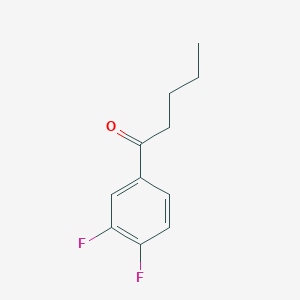 molecular formula C11H12F2O B7845252 1-(3,4-Difluorophenyl)pentan-1-one 