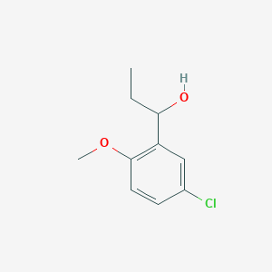 molecular formula C10H13ClO2 B7845262 1-(3-Chloro-6-methoxyphenyl)-1-propanol 
