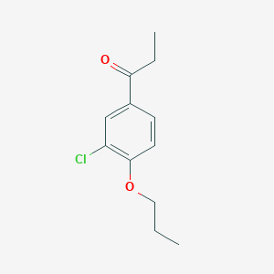 molecular formula C12H15ClO2 B7845306 3'-Chloro-4'-n-propoxypropiophenone 