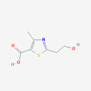 molecular formula C7H9NO3S B7845330 2-(2-Hydroxy-ethyl)-4-methyl-thiazole-5-carboxylicacid 