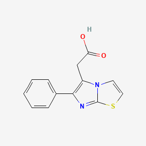 molecular formula C13H10N2O2S B7845362 2-(6-Phenylimidazo[2,1-b][1,3]thiazol-5-yl)acetic acid 