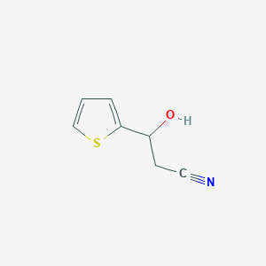 molecular formula C7H7NOS B7845386 3-(2-噻吩基)-3-羟基丙腈 