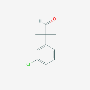 molecular formula C10H11ClO B7845470 2-(3-Chlorophenyl)-2-methylpropanal 