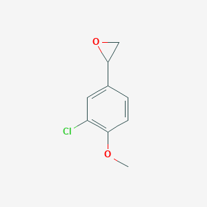 molecular formula C9H9ClO2 B7845489 2-(3-Chloro-4-methoxyphenyl)oxirane 